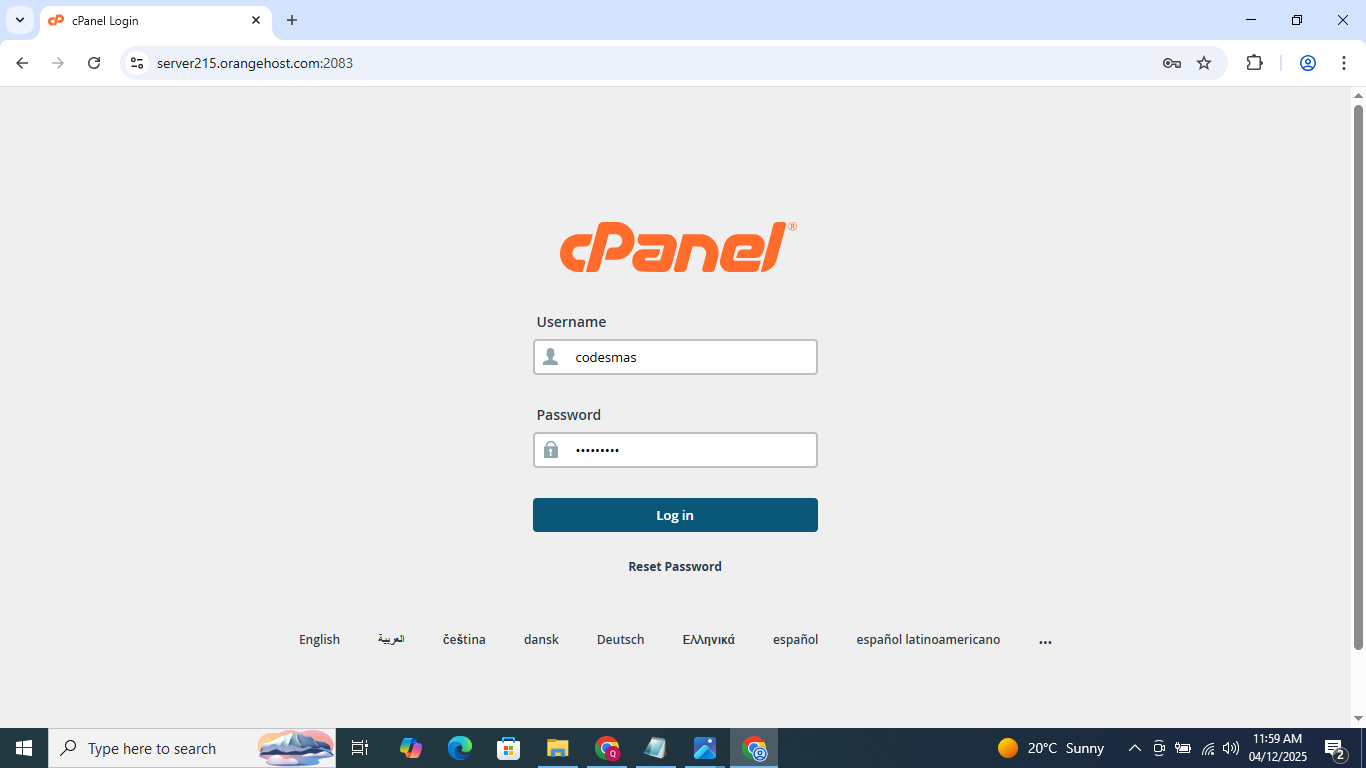 cPanel MySQL Databases Section
